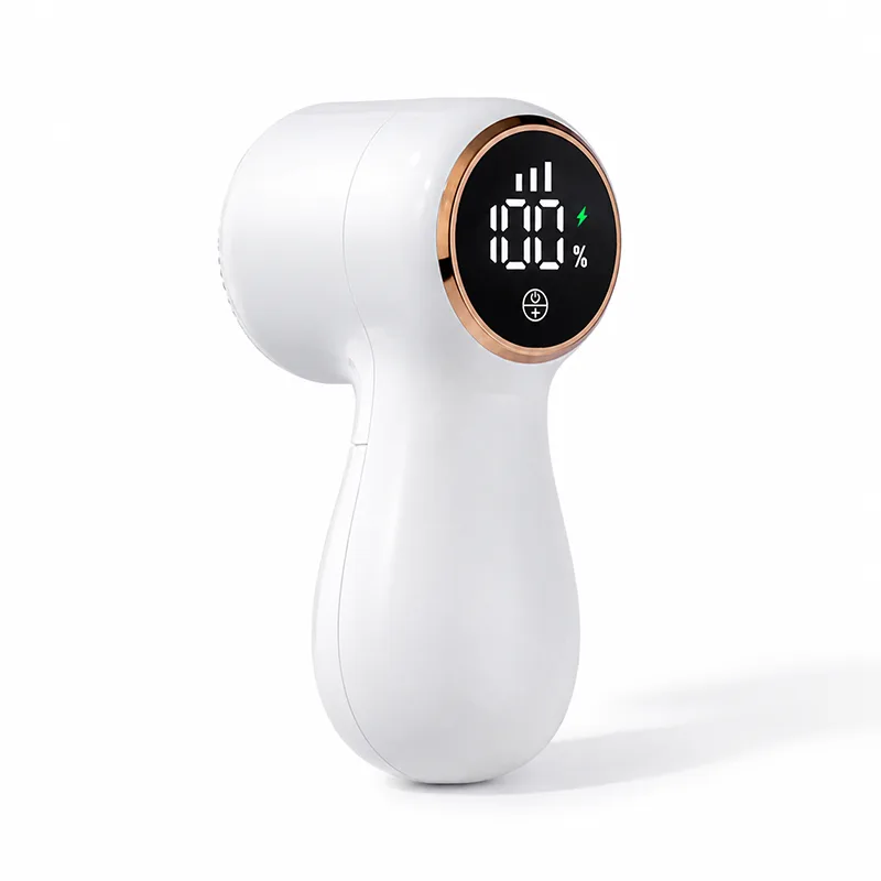 NoFuzz Rechargeable Electric Lint Remover Front View with LCD Display
